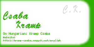 csaba kramp business card